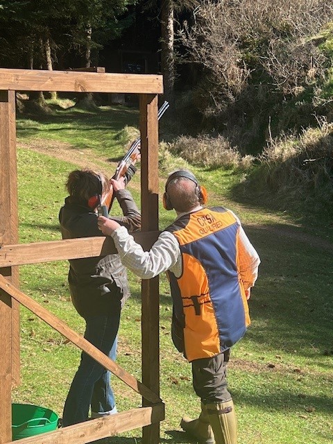 Clay pigeon shooting on Islay